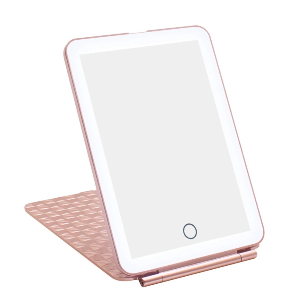 IMPRESSIONS Vanity Fleur Touch Pad Mini Tri-Tone LED Makeup Mirror NEW!